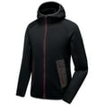 thumbnail image 3 of Little Donkey Andy Men's Winter Ultra Stretch Warm Fleece Running Jacket Thumb Holes Thermal Hooded Coat Hiking Black S, 3 of 7