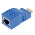thumbnail image 3 of 30m Extender TX + RX 1080P Sobre Ethernet Transmitir y Receptor-Azul CUTICAT ABS  Extensor de red, 3 of 8