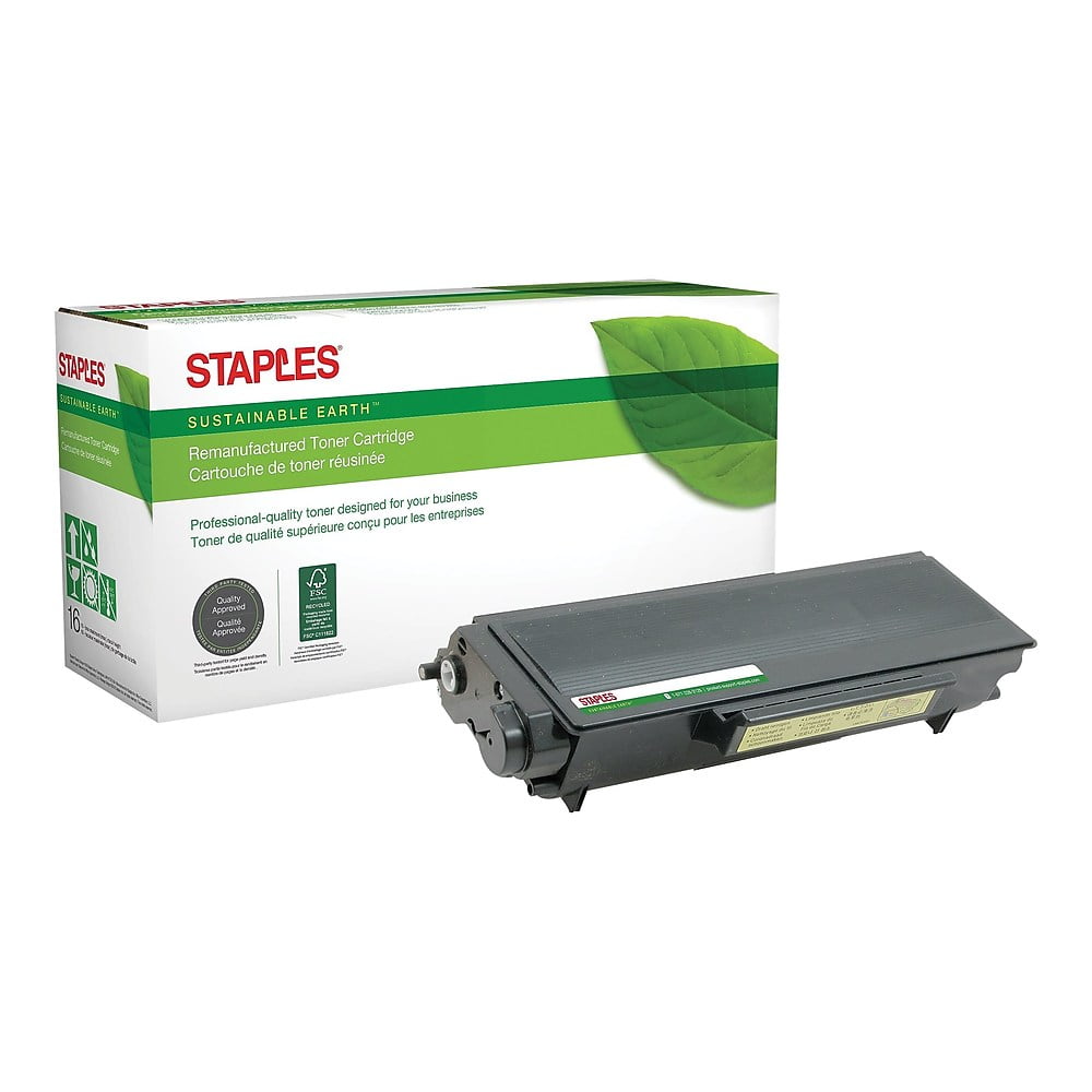 Staples Remanufactured Laser Toner Cartridge Brother TN580 Black High