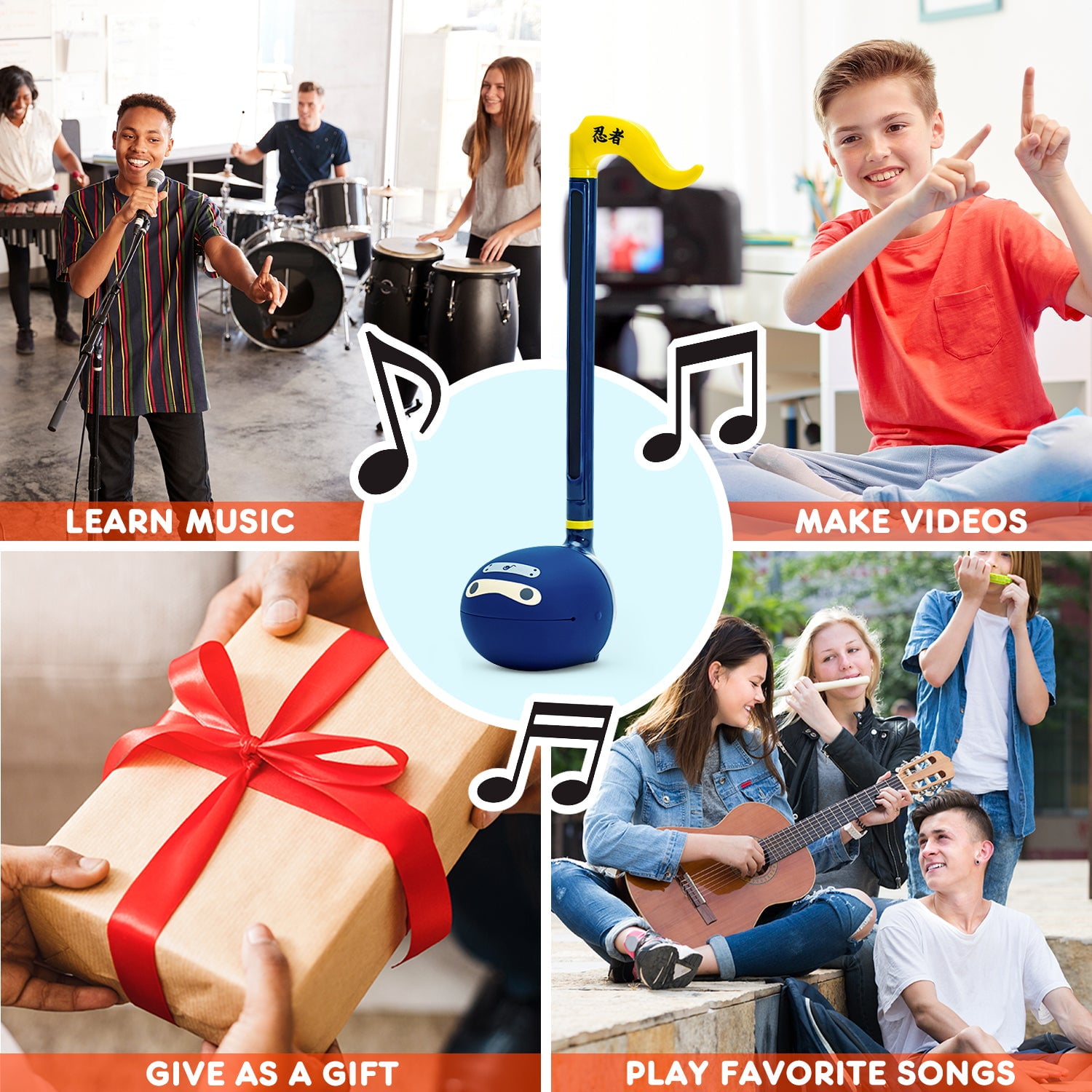 Otamatone Electronic Musical Instrument Toy for Children Unisex Adults - Ninja