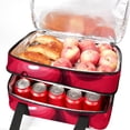 thumbnail image 5 of Cherry Double Layered Insulated Refrigerated Lunch Bag with Two Compartments, Large Capacity, and Handheld Carry - 7.1x11.4x16.1 Inches, 5 of 6