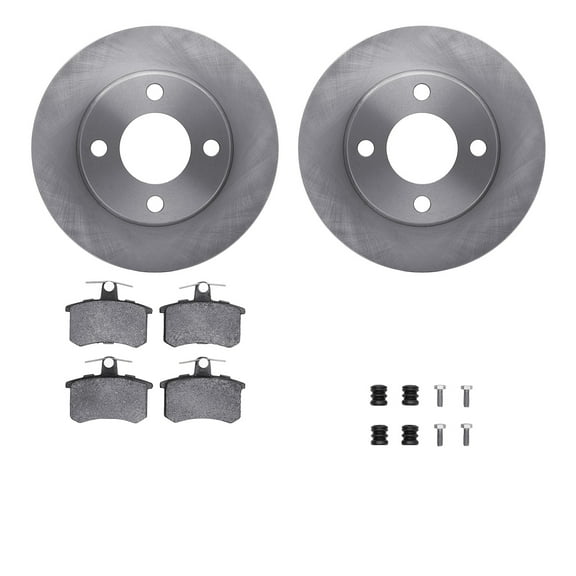 Dynamic Friction Company Rear Brake Rotors with 5000 Advanced Brake Pads includes Hardware 6512-73124