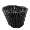 thumbnail image 1 of Cesta para manillar de bicicleta infantil, desmontable, tejida a mano, multiusos. Negro, 1 of 9