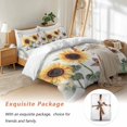 thumbnail image 7 of Sunflower Bedding Duvet Cover Set Queen Size 4 Pieces Farmhouse Rustic Retro Summer Floral Butterfly Bedding Set with Zipper Closure, 1 Comforter Cover 90x92 Inches 1 Flat Sheet & 2 Pillow Cases, 7 of 7