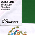 thumbnail image 2 of Evlmd 2 PCS Oversized Sand-Free Microfiber Beach Towel, 30" x 60", Mexico Flag-Inspired Design, Quick Dry Lightweight Towel, Soft & Absorbent, Compact Travel Towel for Beach & Pool, 2 of 7