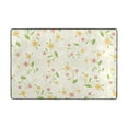 thumbnail image 3 of Area Floor Mats Floral in Yellow Large Nursery Rugs Non-Slip Living Room Carpets Bedroom Doormat for Dinning Decor 72" x 48", 3 of 7