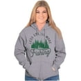 thumbnail image 4 of Fish Fishing Life Outdoors Enthusiast Unisex Fleece Graphic Zip Up Hoodie Brisco Brands 2X, 4 of 5