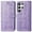 Purple, variant on Wallet Case for Samsung Galaxy S24 Ultra, Lovely Cute Cat Embossed Pattern Cartoon PU Leather Flip Folio Cover with Card Slots Cash Holder Kickstand Magnetic Secure Clasp Shockproof Case, Pink