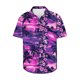 thumbnail image 4 of Blusa y camisa de manga corta con cuello vuelto para hombre, camisa hawaiana informal con estampado floral, camisa de manga corta con solapa, blusa, camisa de poliéster para hombre, 4 of 5