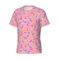 thumbnail image 5 of Vsdgher Donut Print Men's Dry Fit Mesh Athletic Shirts Moisture Wicking Tennis T-Shirt Tops, 5 of 9