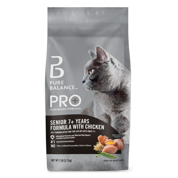Pure Balance Pro  Senior Formula with Chicken Dry Cat Food, 7 lbs