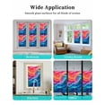 thumbnail image 6 of Window Privacy Film Orange Blue Pink Moire Stained Glass Window Film Decorative Sun Block Window Cover Contemporary Water Ripple Window Clings Static Adhesive Sticker for Bathroom 35.4"x78.7", 6 of 7