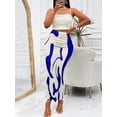 thumbnail image 3 of Women'S Ruched Bodycon Maxi Skirt High Waisted Fishtail Pencil Long Skirts Fall Blue L, 3 of 5