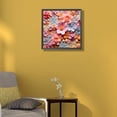 thumbnail image 2 of (ZQA1485-AB) Algunos diamantes AB diamantes completos flores en relieve series abstractas pintura diamantes resina diamante cuadrado 40 * 40 CM tamaño lienzo 45 * 45 cm, 2 of 9