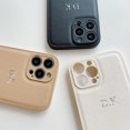 thumbnail image 3 of Personalized Luxury Leather DIY Case For iPhone 16 15 14 13 12 11 Pro Max Customized Name Initials Engraved Cover 15 Pro Max white for iphone14Plus(6.7"), 3 of 6