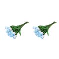 thumbnail image 1 of Advancent 10 hermosas flores de PU para decoración de fiestas, hechas de PU que no se marchitan, sin riego, apariencia realista, azul claro Azul claro 2Conjunto, 1 of 6