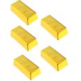 thumbnail image 3 of BESTONZON 5pcs Plastic Gold Bar Simulation Props Party Activity Props (6x2.8x1.7cm), 3 of 6