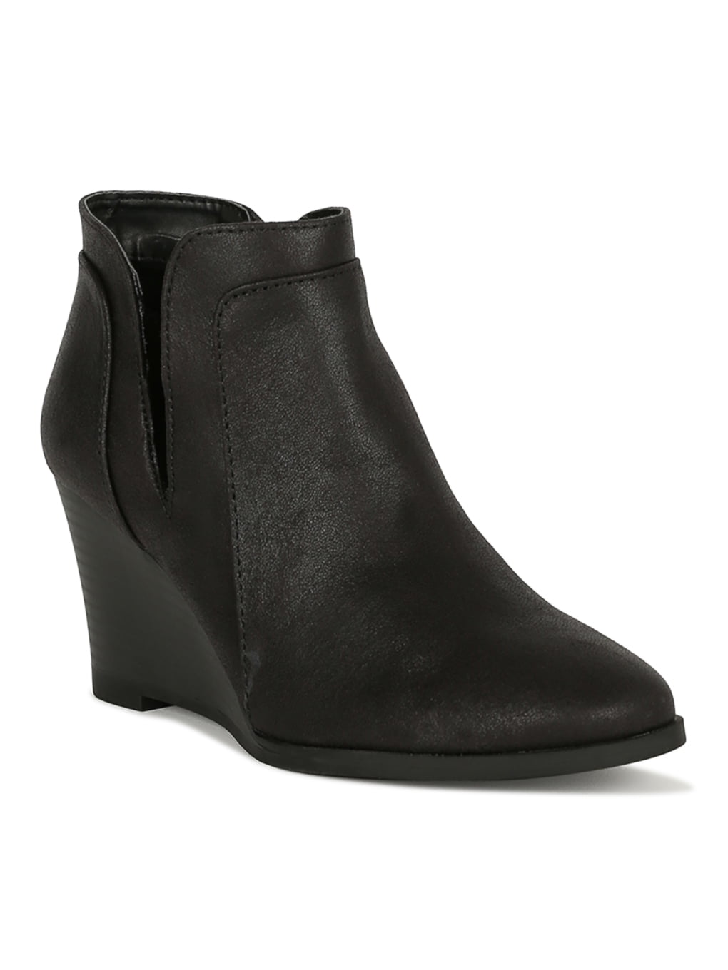 crimson elastic gore booties