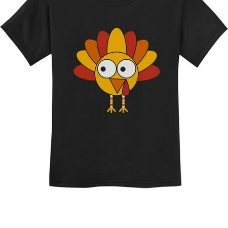 

Little Turkey Thanksgiving Holiday Shirt Cute Boys Girls Kids T-Shirt 3T Black