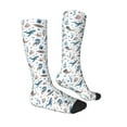thumbnail image 3 of Daiia Sports Socks Undersea Animals Printed Novelty Crew Socks for Men Women Knee High Socks Cotton Socks Soft & Breathable Support Unisex Socks, 3 of 9