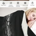 thumbnail image 3 of Orinice Snake Black and White Abstract Warm Lightweight Soft Plush Fleece Throw Blanket for All Seasons Living Rooms Sofa Decor Cow Gifts Blanket 50x60in, 3 of 6