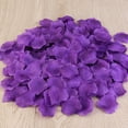 thumbnail image 4 of Faux Flower White Petals Silk Rose for Wedding Decorations Ceremony Table Purple, 4 of 6