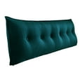 thumbnail image 1 of WOWMAX Rectangular Headboard Reading Body Pillow Bedside Oversized Throw Cushion Extra Large Backrest Lumbar Pillows Positioning Back Support Bolster for Bed Sofa Couch Velvet Cyan California King, 1 of 6