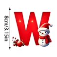 thumbnail image 4 of Christmas Letter Ornament, Red Alphabet Initial W Hanging Decoration with Snowman Christmas Tree Ornament for Family Name Display, 4 of 7