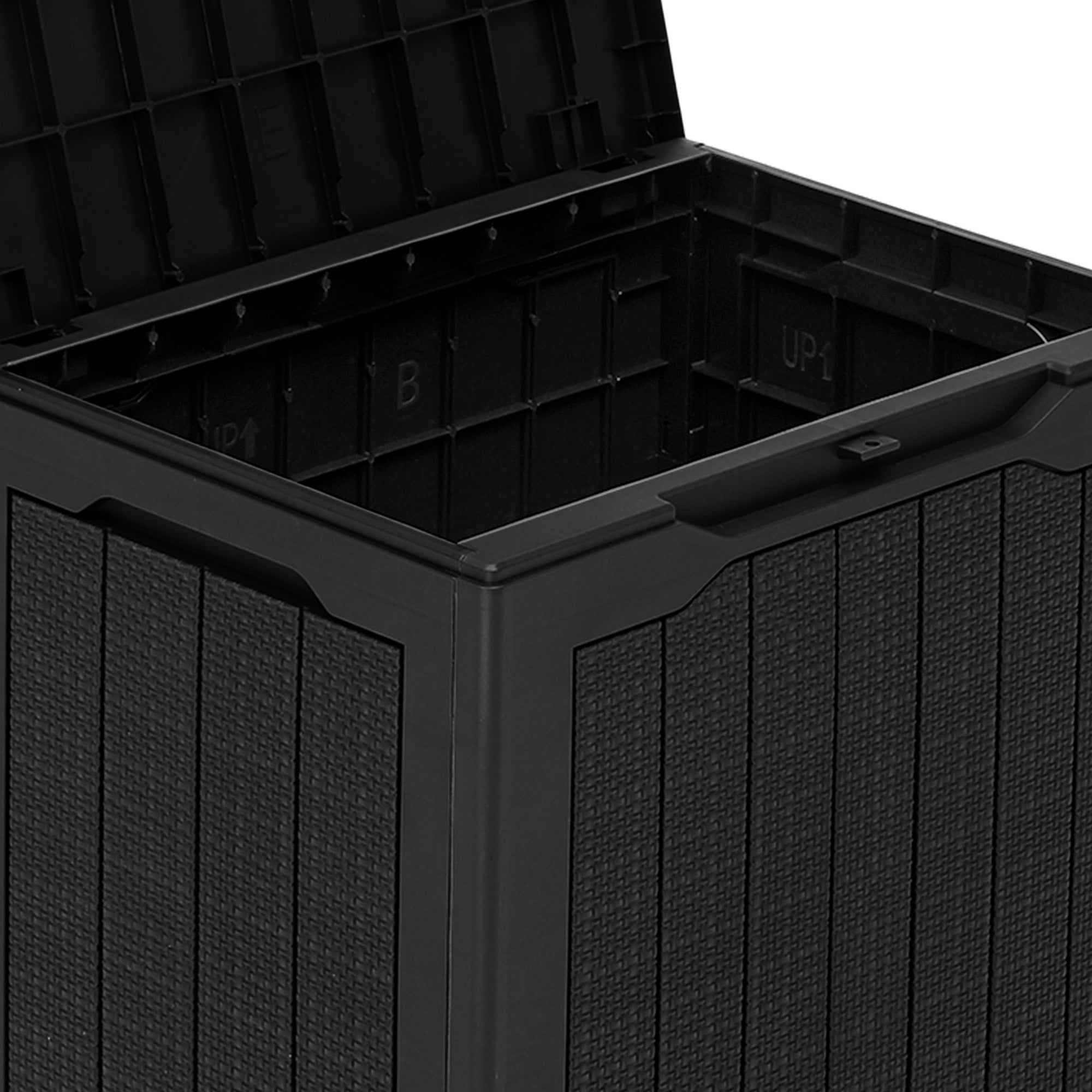 Uforic 30 Gallon Outdoor Resin Deck Box, Weatherproof Rattan