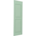 thumbnail image 3 of Ekena Millwork 18"W x 53"H Americraft Two Equal Raised Panel Exterior Real Wood Shutters (Per Pair), Seaglass, 3 of 10