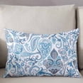 thumbnail image 3 of Blue Paisley Throw Pillow Cover 20 x 36 Inch Decorative Pillow Cover Ethnic Abstract Art Vintage Lumbar Pillowcase Seasonal Rectangle Cushion Case for Couch Sofa Bed Living Room, 3 of 7