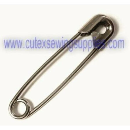 Nickel Plated Steel Safety Pins 100 Pcs (2