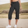 thumbnail image 3 of Hrsba Capris with Pockets for Women, Travel Pants Women Athletic Pants for Women Loose with Pockets 7/8 Length Outdoor Hiking Workout Trousers, 3 of 4