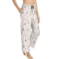 thumbnail image 2 of Uemuo Rabbit Forest Pattern Women's Wide Leg Palazzo Lounge Pants with Pockets Light Weight Loose Comfy Casual Pajama Pants-X-Large, 2 of 9