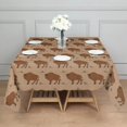 thumbnail image 3 of Brown Buffalo Pattern Square Tablecloth,Waterproof Square Table Cover,Wipeable Spillproof Washable Table Cover for Home Kitchen Party Decor 42"X42"(107x107cm), 3 of 6
