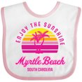 thumbnail image 3 of Inktastic Summer Enjoy the Sunshine Myrtle Beach South Carolina Pink Boys or Girls Baby Bib, 3 of 4