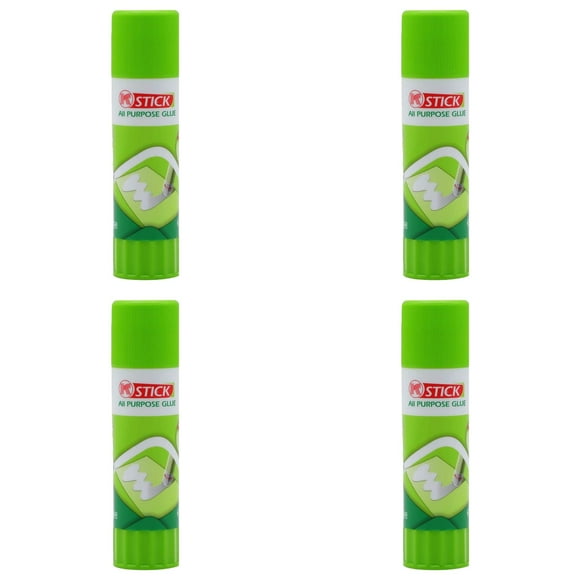 Under $2, Solid Glue, 4-Pack Solid Adhesive Glue Sticks, Water Soluble Formula, Ideal for Crafts & Office, Glue Stick, Green by Goohae