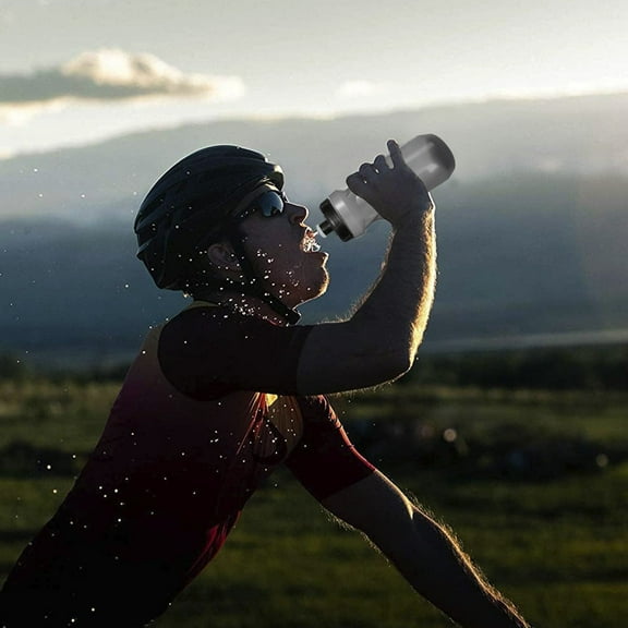 Fwttom Water Bottle - 21.9oz Squeeze Bottle High with Bottle Top Cap Flow Rate, Bike Water Bottle for Cycling Hiking Gym