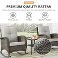 thumbnail image 2 of POCASSY Wicker Rattan Outdoor Rocking Chair Set with Side Table (2 chairs and 1 side table), 2 of 6