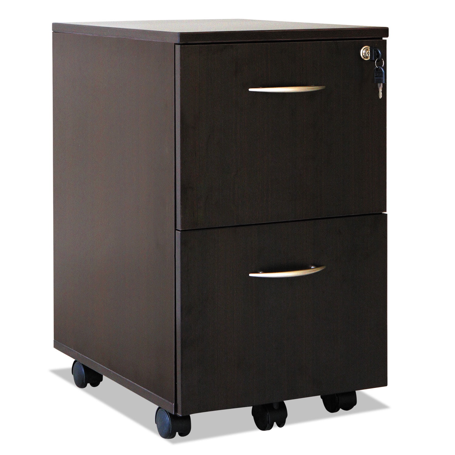 Alera 2 Drawers Vertical Lockable Filing Cabinet, Espresso ...