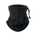 thumbnail image 2 of NIBOLOG Soft Neck Warmer Gaiter Solid Color Drawstring Design Fleece Neck Gear for Cycling, 2 of 8