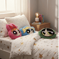 thumbnail image 1 of Cojines Decorativos Chicas Superpoderosas Bombon Burbuja y Bellota - Almohadas de Felpa Cartoon Network 33x30x30 cm, 1 of 7