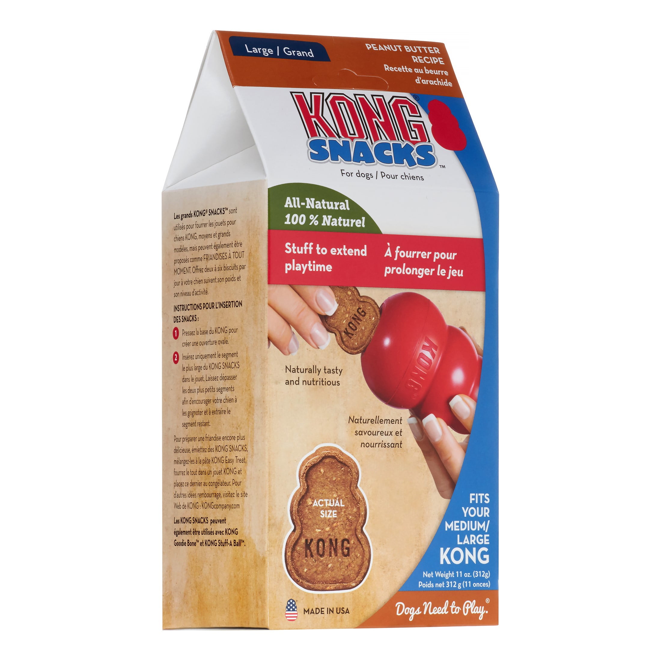 KONG Medium Large Chewable Peanut Butter Snacks Dry Dog Treats 11 Oz Walmart