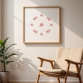 thumbnail image 5 of Pink Roses Illustration Circle - Illustration Floral Flowers Pattern Botanical Minimalist Pastel Nature Oak Framed Wall Art Print 12 x 12 inches, 5 of 8