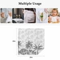 thumbnail image 4 of Palm Trees Cloth Napkins, Black Grey Tropical Plants Summer Forest Washable and Reusable Dinner Napkins Set of 4, Table Napkin for Kitchen Party Birthday Wedding Hotel Housewarming 20"x20", 4 of 8
