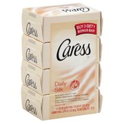 Unilever Caress Daily Silk Beauty Bar, 4 ea