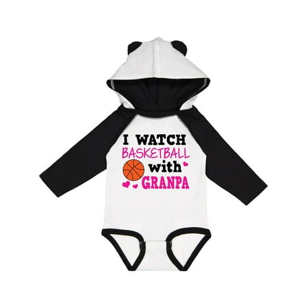 

Inktastic I Watch Basketball with Granpa Gift Baby Girl Long Sleeve Bodysuit