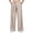 Beige08, variant on Women's Clothing High Waist Belted Wide Leg Pants, Casual Solid Trousers with Self-Tie Waistband, Side Pockets, Straight Leg Workout Shorts Women