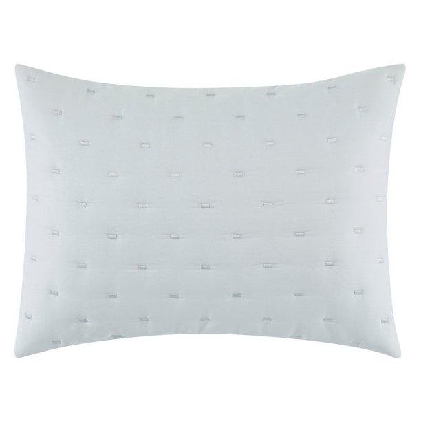 Vera Wang Luster Periwinkle Grey Standard Sham