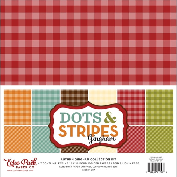 Echo Park Collection Kit 12"x12" - Autumn Gingham